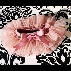 Baby girl vintage pink and gold tutu bloomers